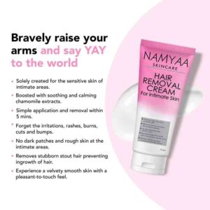 Namyaa Hair Removal Cream for Intimate Skin women 60g with After Wax Soothing Serum with Vitamin C 30g