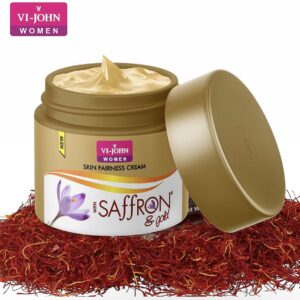 VI- JOHN Women Saffron Fairness Cream- Gold  50g