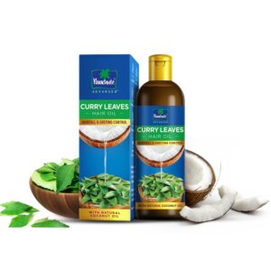 Parachute Advansed Curry Leaves Hair Oil for Hair Fall and Greying Control – With Natural Coconut Oil & Vitamin E – 200ml