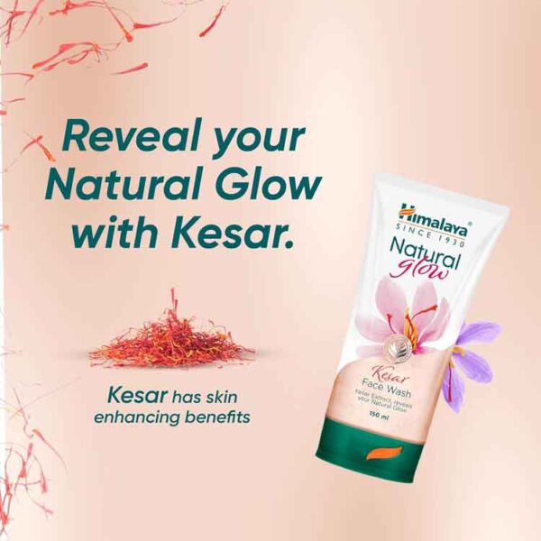 Himalaya Natural Glow Kesar Face Wash 150ml - Image 3