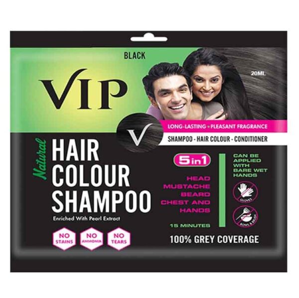 VIP Hair Colour Shampoo Natural Black