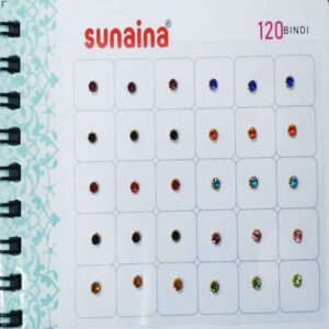 SUNAINA  New Mini Spiral Multicolor Kundan Stone Multicolor 120 Bindi Book (Size-103)