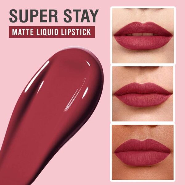 Glamveda Matte Mini Liquid Lipstick (Cherry Kiss - 029) 1.2ml - Image 3