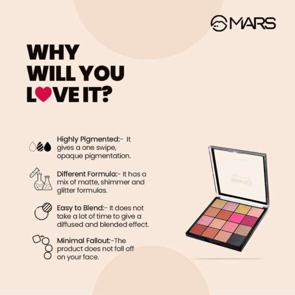 MARS 16-Color Eyeshadow Palette (Shade-03) - Image 2