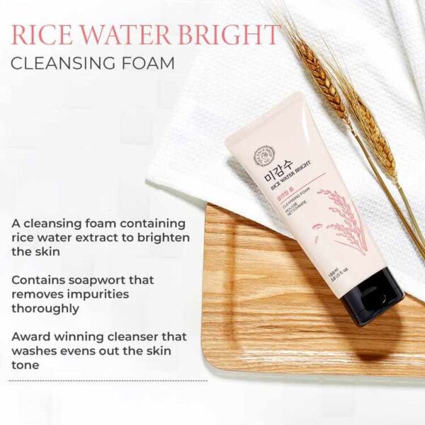 Rice Water Bright Foaming Face Wash 100ml - Image 2