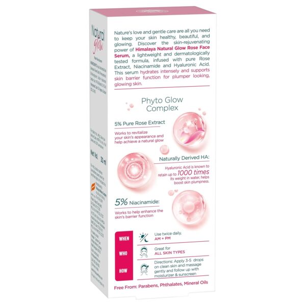 Himalaya Natural Glow Rose Face Serum 30ml - Image 2