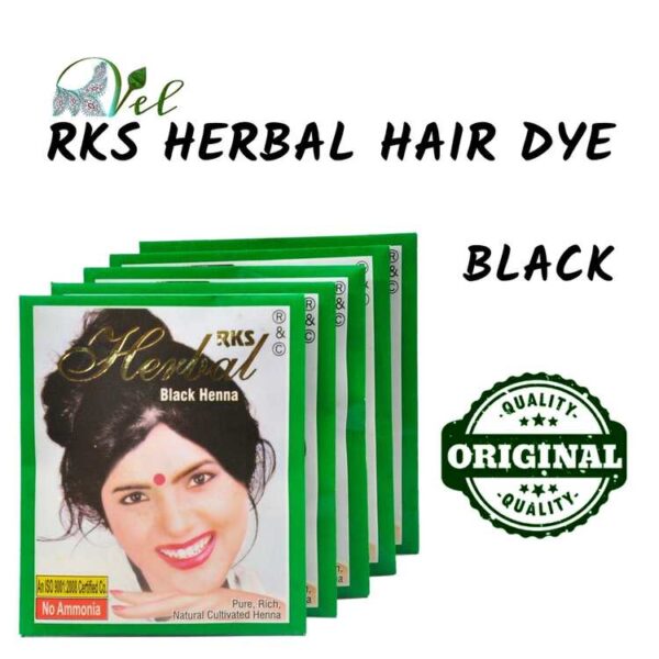 Black Henna Hair Colour 5 in 1Box - Image 2